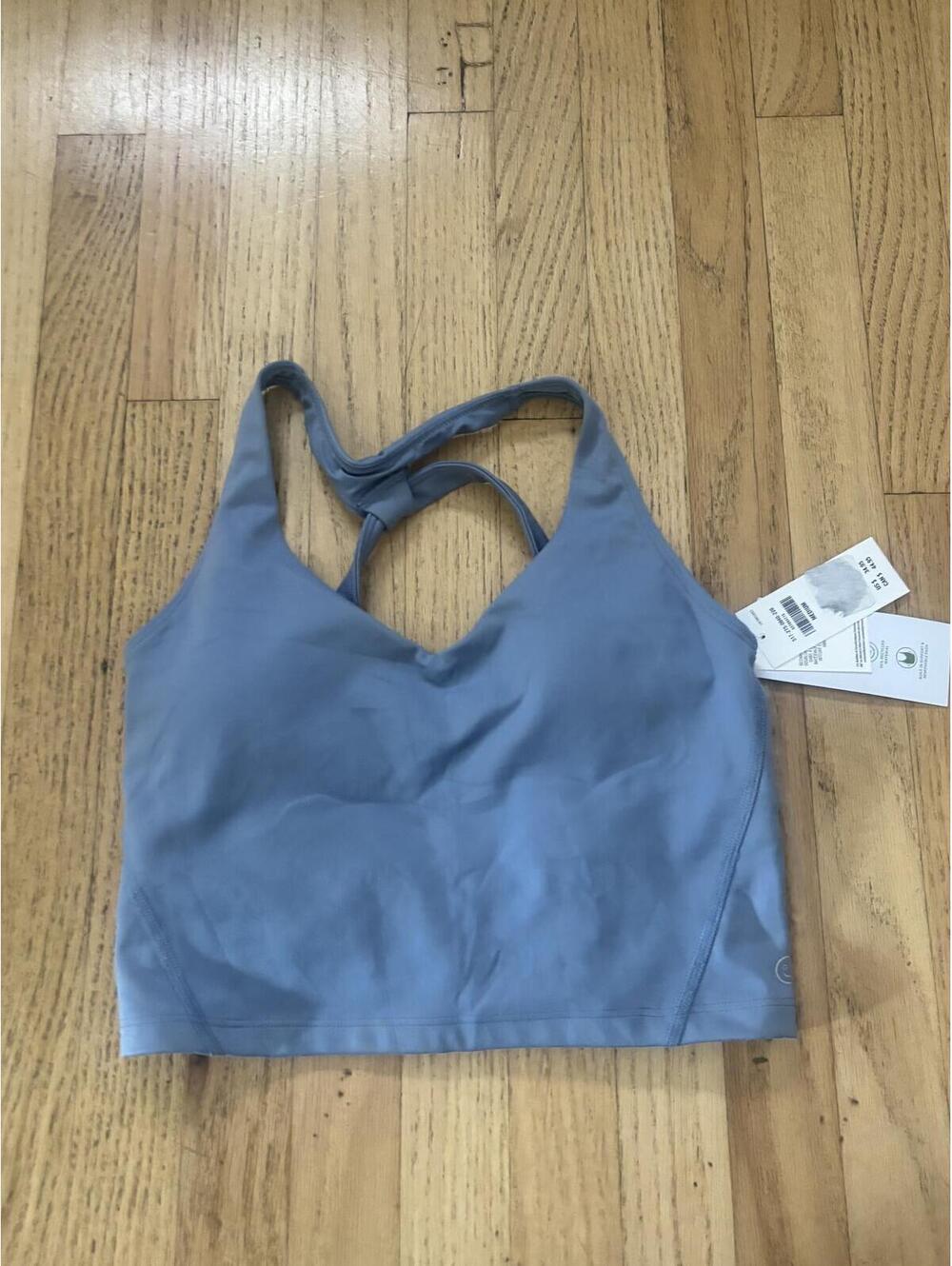 NWT Gilly Hicks Recharge Strappy Longline Sports Bra - Medium - Blue